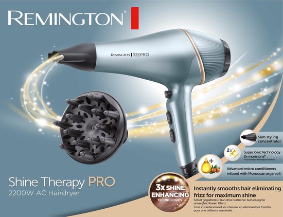 Remington AC9300 Shine Therapy PRO - Sèche-cheveux - 2200W