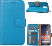 Bookcase Geschikt voor: Nokia 3.2 - Bookcase Turquoise - portemonnee hoesje