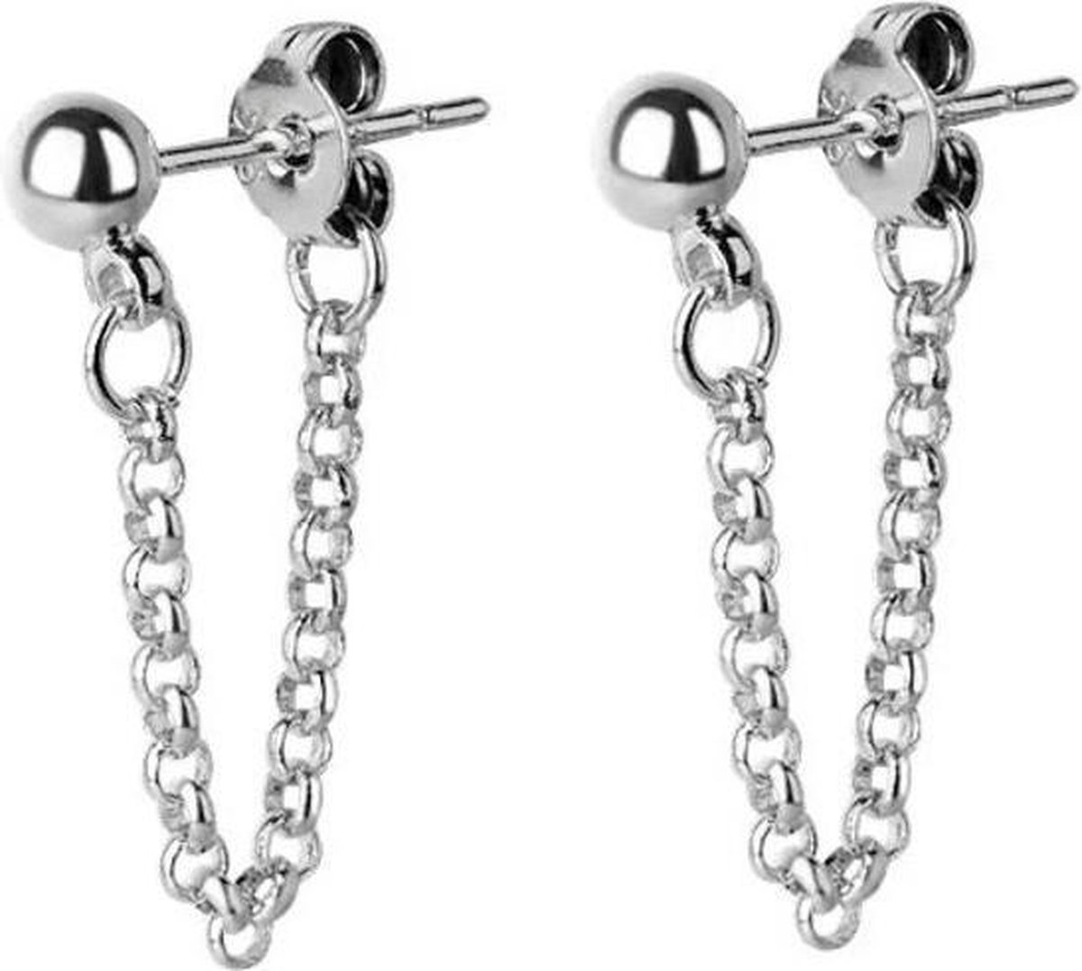 Yada ketting Chain Dames Oorbellen - 925 sterling Zilver - Yada