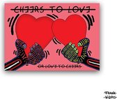 CHEERS TO LOVE (couple) ansichtkaarten | 1 / 3 / 5 / 10 stuks | 10.5x14.8cm | van kunstenaar Frank Willems