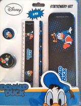 Donald Duck - stationary set donker - pennenset - Disney - potloot, gum, liniaal, puntenslijper en pennenblik.