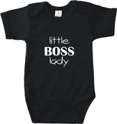 Baby Rompertje Little boss lady | Korte mouw 62/68 Zwart