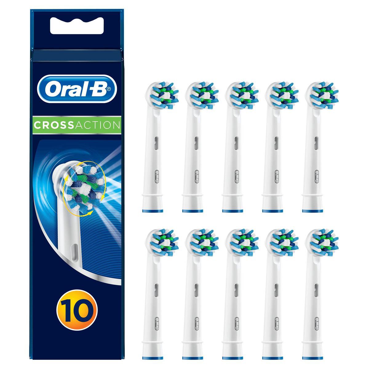 Oral-B Cross Action EB50 - 8+2 stuks voordeelverpakking - opzetborstels |  bol.com