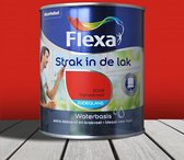 Flexa Strak In De Lak Acryl Zijdeglans Signaalrood 1019 - Lakverf - Dekkend - Binnen - Water basis - Zijdeglans