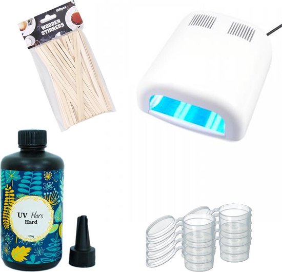 Kit de démarrage en résine UV - pour la fabrication de bijoux - Résine  époxy - Lampe