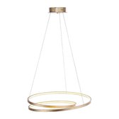Paul Neuhaus rowan - Design LED Dimbare Hanglamp met Dimmer voor boven de eettafel | in eetkamer - 1 lichts - Ø 72 cm - Goud/messing - Woonkamer | Slaapkamer