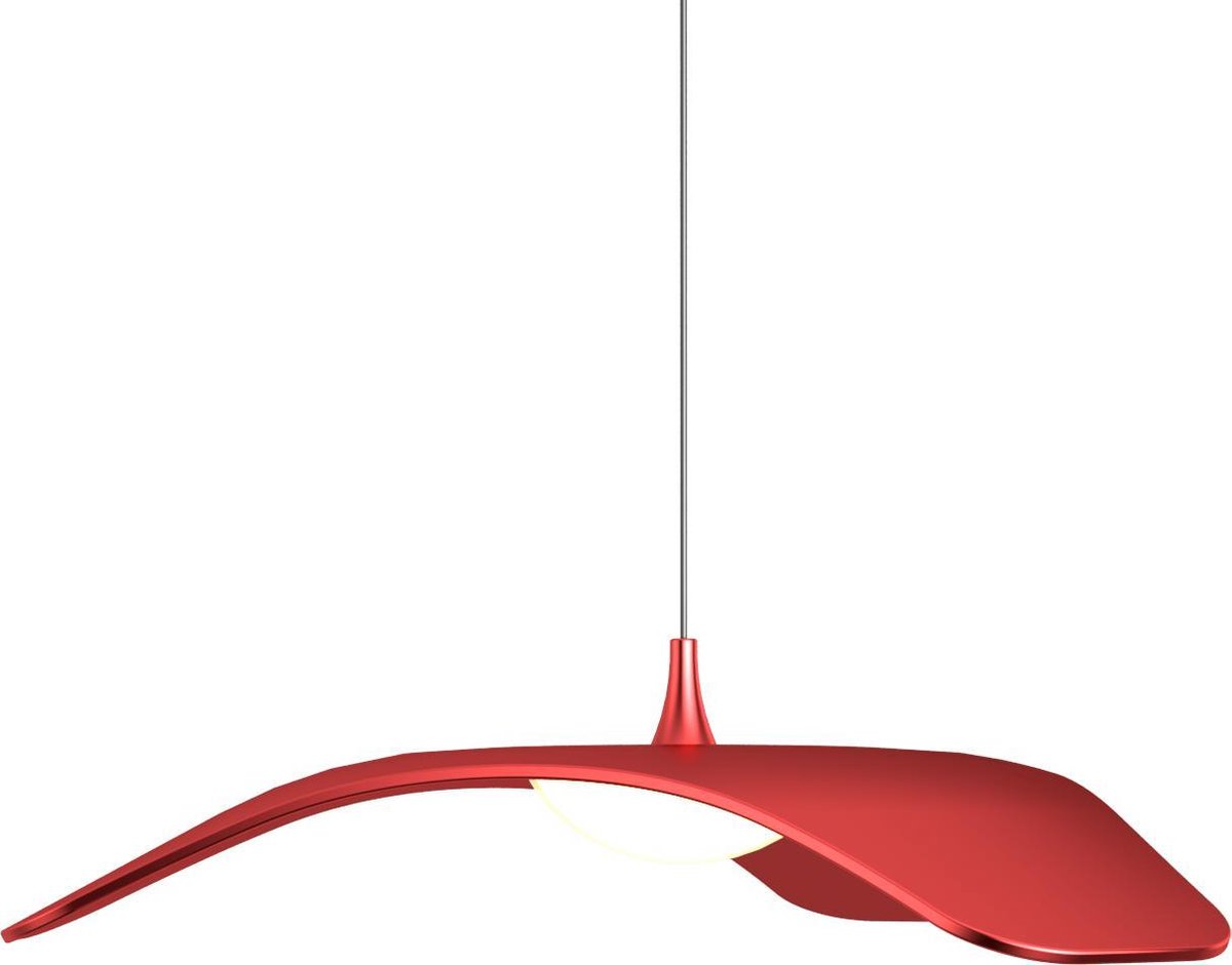 Adot Led Design hanglamp - WING - Rood - Natuur wit -geanodiseerd aluminium - slechts 3mm dik