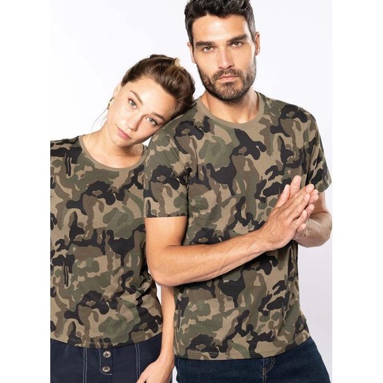 verlangen visie stijl Camouflage t-shirt met korte mouwen voor dames - dameskleding - camouflage  kleding M | bol.com