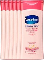 Handcreme Vaseline - Met Keratine - Healthy Hands & Stronger Nails - 6 x 200 ml - Handcrème - Voordeelverpakking - Nieuwe Formule