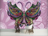 Butterfly Flowers Abstract Colours Photo Wallcovering