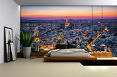 City Paris Sunset Eiffel Tower Photo Wallcovering