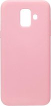ADEL Siliconen Back Cover Softcase Hoesje Geschikt voor Samsung Galaxy A6 Plus (2018) - Roze