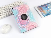 P.C.K. Boekhoesje/Bookcover/Case draaibaar hoesje bladeren print geschikt voor Samsung Galaxy TAB A T510 (2019) MET GLASFOLIE/TEMPEREDD GLASS