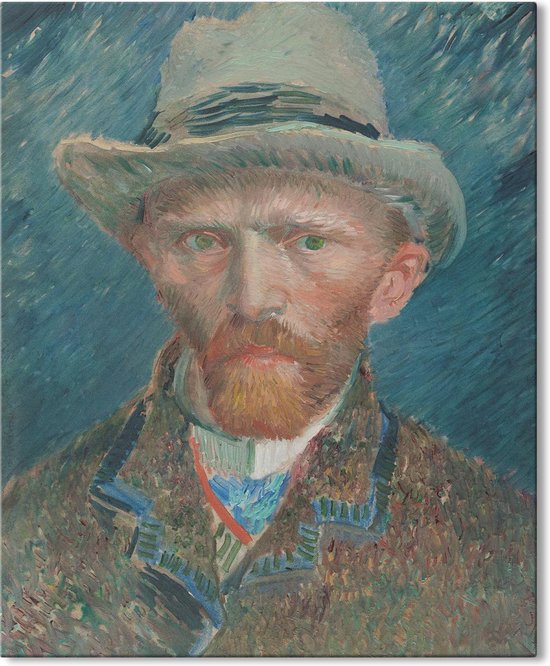 Canvas Schilderij Zelfportret - Vincent van Gogh - 60x90 cm