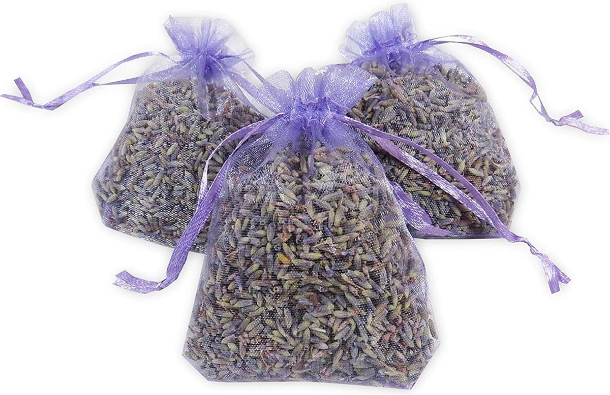 Lavendel zakjes - 3 stuks - 6 gram - losse lavendel - zakje - natuurlijk - kruiden - nachtrust