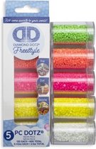 Diamond Painting Losse Steentjes - DDA.012 Diamond Dotz - 5 kleuren pakket - Neon (3001, 3002, 3003, 3004, 4001)