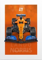 Lando Norris (McLaren F1 2020) - Foto op Forex - 50 x 70 cm (B2)