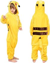 Onesie geel huispak jumpsuit pyjama kinderen - 116-122 (120) verkleedkleding