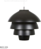 Valencia pendel D420 Mat Zwart E27