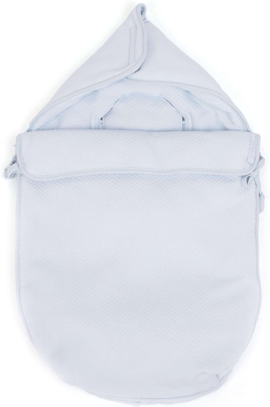 Baby Anne-Cy Herringbone Voetenzak Soft Blue | bol.com
