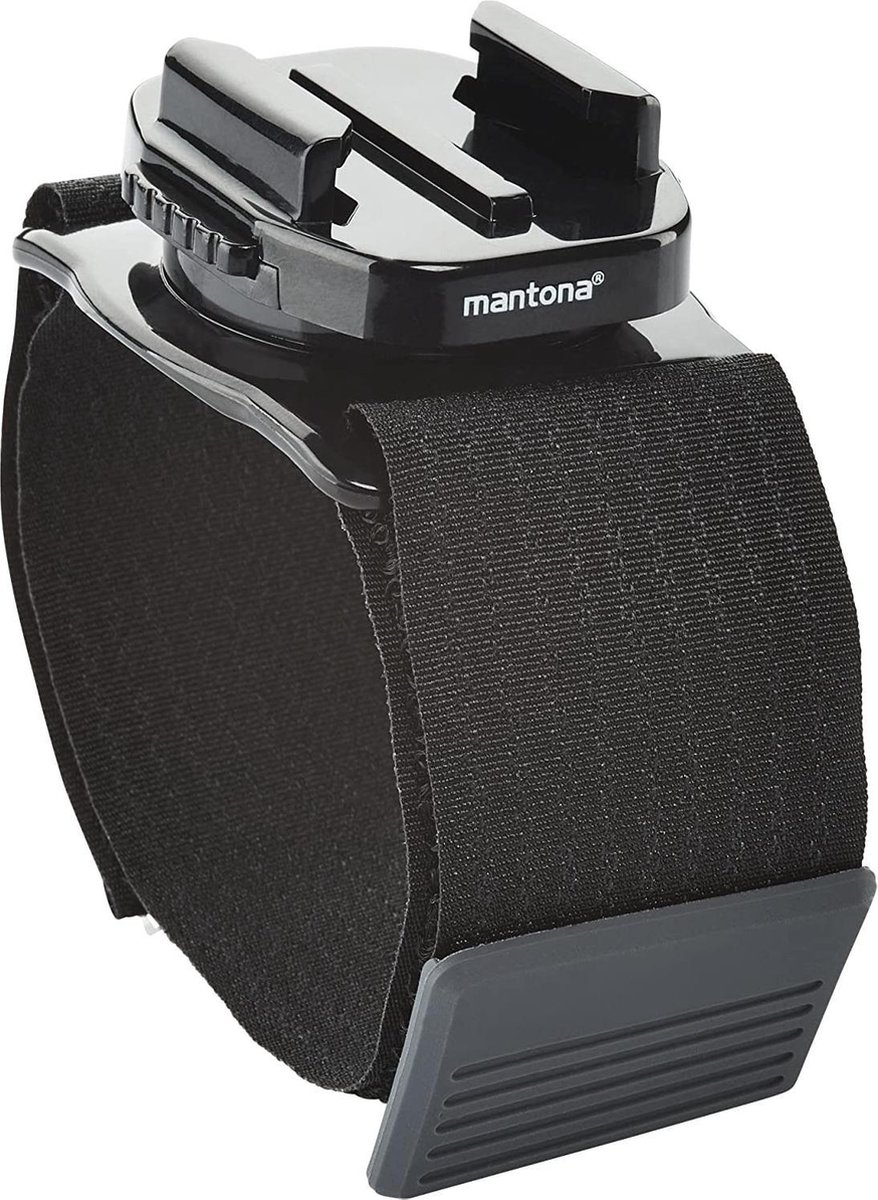 Mantona - armband met 360 graden draaibare GoPro houder (voor GoPro Hero 6 5 4 3+ 3 2 1) - Zwart - Model 21277