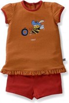 Woody Meisjes Pyjama Rood-Geel Gestreept Rood 3m