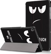 Tri-Fold Book Case met Wake/Sleep - Geschikt voor Lenovo Tab M10 FHD Plus Hoesje - Don't Touch