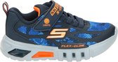 Skechers Flex-Glow - Rondler Jongens Sneakers - Navy/Orange - Maat 31