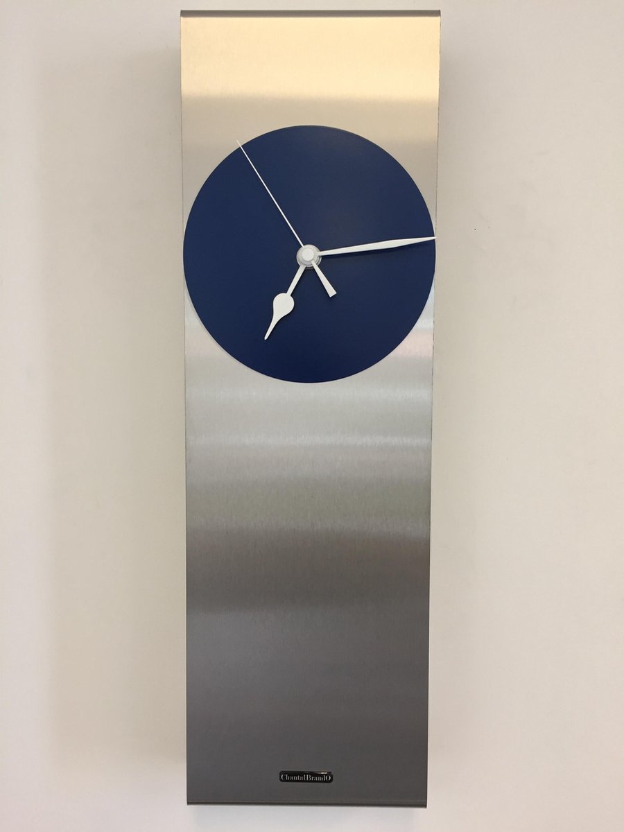 Wandklok Manhattan Blue Modern design