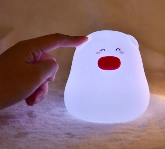 Nachtlampje en Kinderkamer Bedlamp met 7 Verschillende Kleuren - LED -  Batterij -... | bol.com