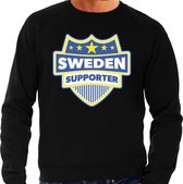 Zweden / Sweden schild supporter sweater zwart voor heren L