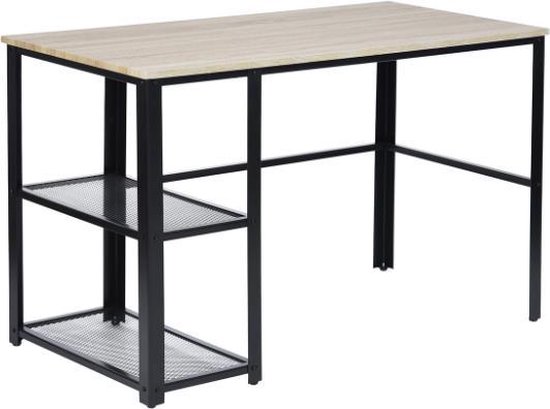 Evella Living Computer tafel - Bureau - Kantoor - Industrieel - Hout -  Metaal -... | bol.com
