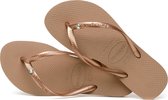 Havaianas Slim Crystal Glamour Dames Slippers - Rose Gold - Maat 39/40