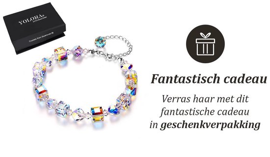 dames armband met 31 Swarovski kristallen – Echt zilveren Armband, 925 sterling - YO-158