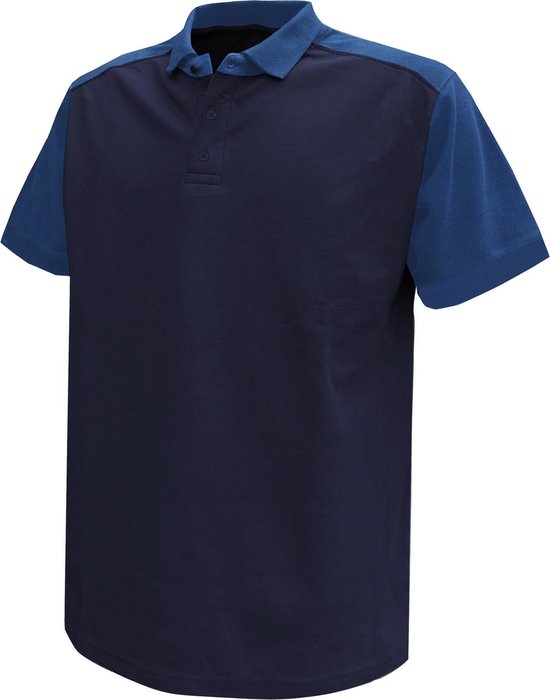 DASSY® Cesar Tweekleurige polo - maat XL - MARINEBLAUW/KORENBLAUW