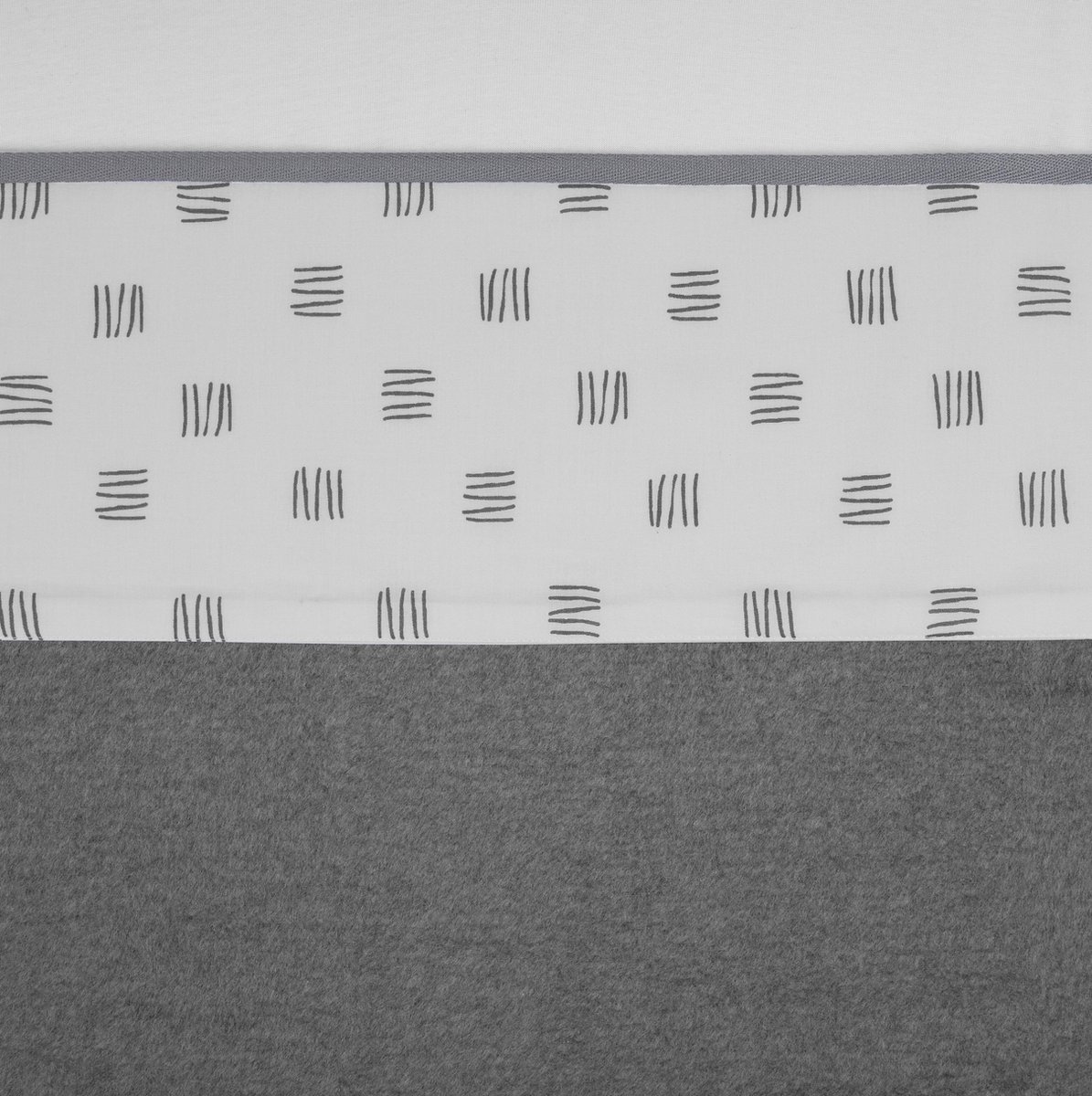 Meyco ledikant laken Block stripe - 100x150 cm - Grijs Meyco ledikant laken Block stripe - 100x150 cm - Grijs