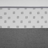 Meyco Baby Block Stripe ledikant laken - grey - 100x150cm