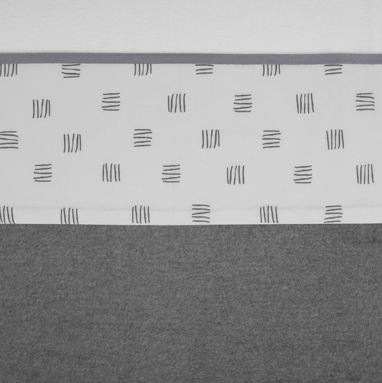 Meyco ledikant laken Block stripe - 100x150 cm - Grijs
