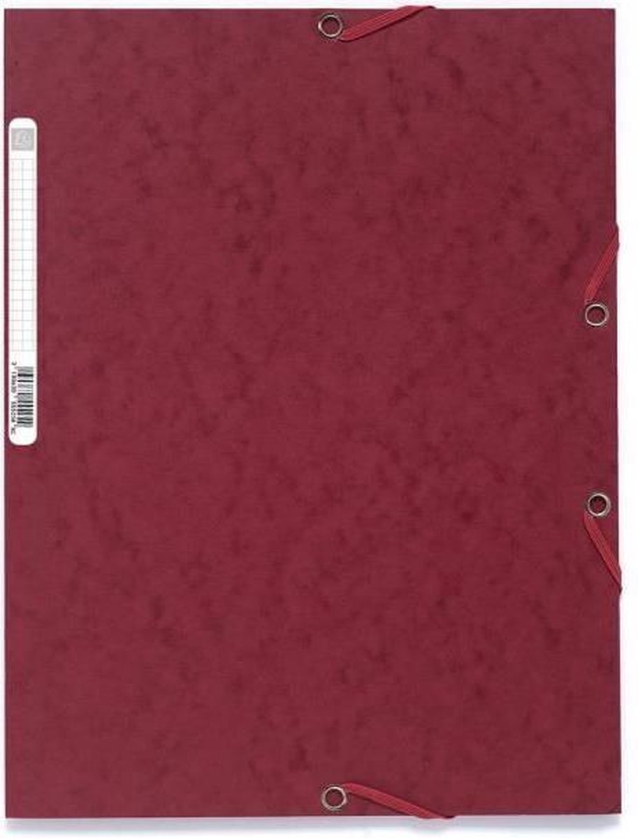 Exacompta Elastomap 3 kleppen in glanskarton 400g/m2 - A4 - Kersenrood - 55525E
