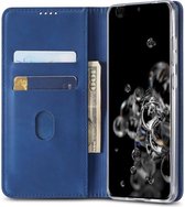 Hoesje Wallet Bookcase Kunstleer Blauw Geschikt voor Samsung Galaxy S20 Ultra
