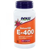 Now Foods - 100% Natuurlijke Vitamine E-400 met Gemengde Tocoferolen - Antioxidant - 100 Softgels