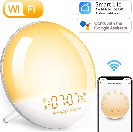 Wake-Up light - Wekkerradio - Kinderwekker – Digitale Wekker - Smartphone  app -... | bol.com
