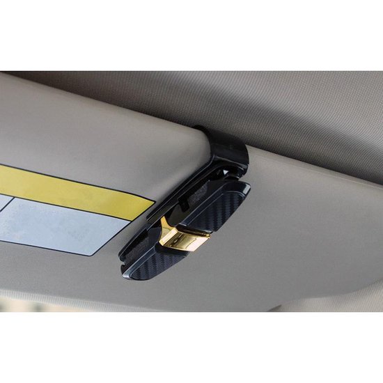 Brilhouder Auto Sun Visor Bril Case Eye ABS Lederen