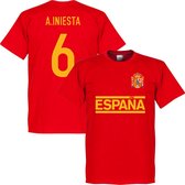 Spanje Iniesta Team T-Shirt - XXL