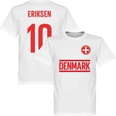 Denemarken Eriksen Team T-Shirt - Wit - M