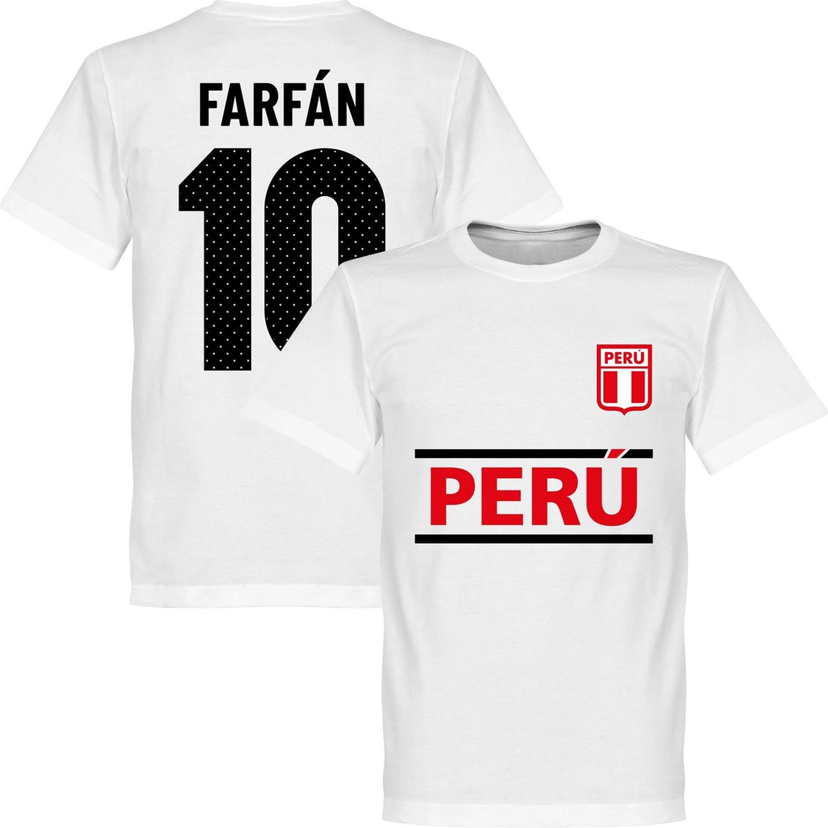 1200x1200.jpg Peru Farfan 10 Team T-Shirt - Wit - XL - Afbeelding 1