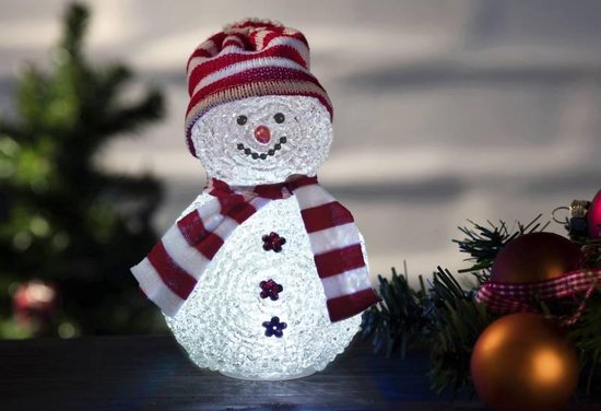 Netto vertel het me harpoen Wetelux Sneeuwpop LED verlichting, Kleurwisselende LEDs, 15cm | bol.com