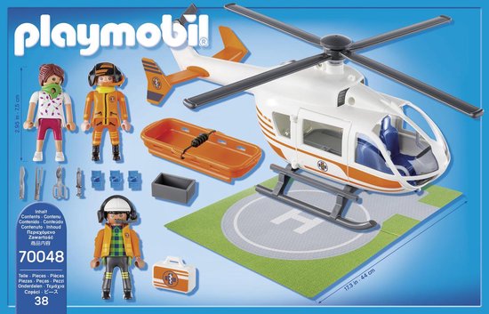 PLAYMOBIL City Life Eerste hulp helikopter - 70048 - PLAYMOBIL