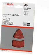 Bosch - 10-delige schuurbladset 102 x 62, 93 mm, 40