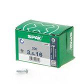 Spax Spaanplaatschroef Verzinkt PK 3.5 x 16 (200) - 200 stuks